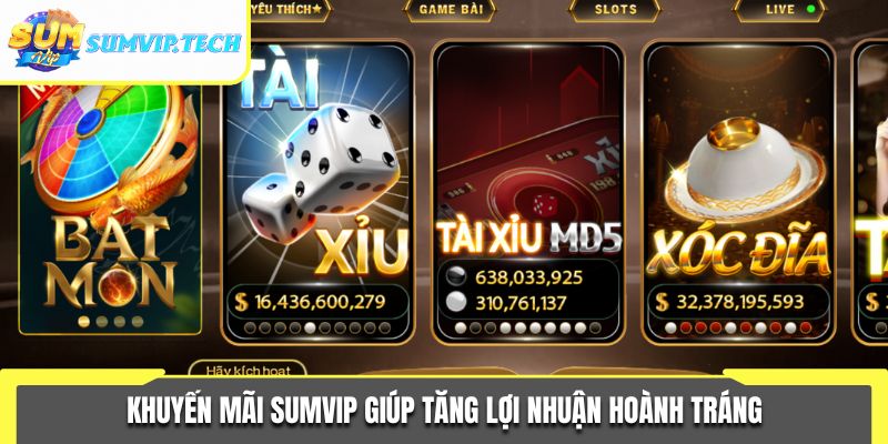 Khuyến Mãi Sumvip 1 Khuyến mãi Sumvip giúp tăng lợi nhuận hoành tráng